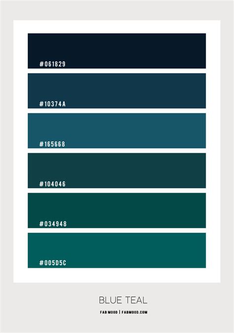 Blue Teal Colour Scheme – Colour Palette #105 1 - Fab Mood | Wedding ...