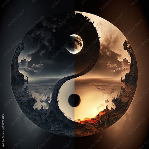 Fantasy Yin-Yang art. AI Stock Illustration | Adobe Stock