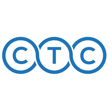 CTC letter logo design on black background. CTC creative initials ...