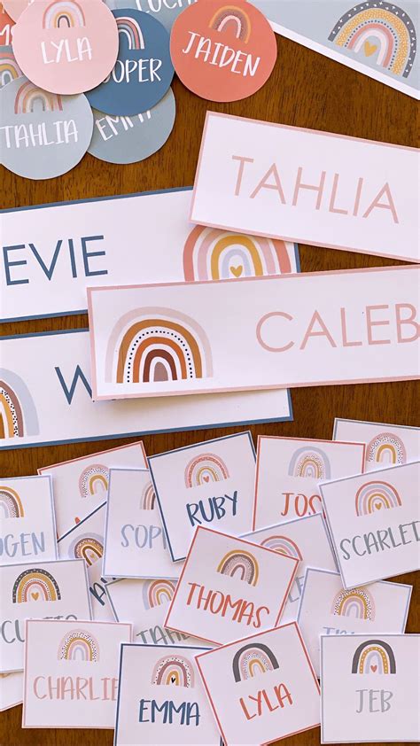 BOHO RAINBOW Editable Classroom Labels + Signs – you clever monkey ...