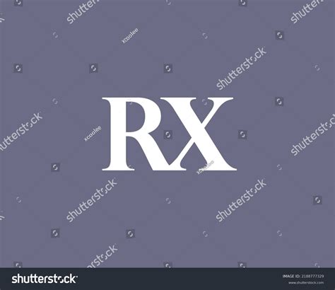 Rx Logo Design Vector Template Stock Vector (Royalty Free) 2188777329 ...