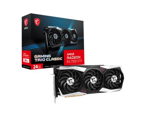 Radeon™ RX 7900 XTX GAMING TRIO CLASSIC 24G | Graphics Card | MSI Global