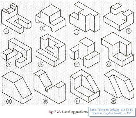 Beginner Isometric Drawing Worksheet