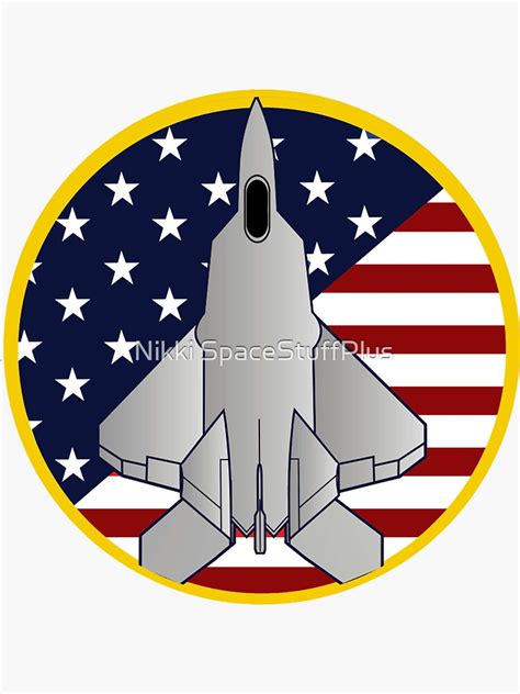 "F-22 Raptor Logo" Sticker for Sale by Spacestuffplus | Redbubble