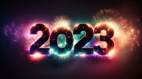 2023 New Year Fireworks 4K #180i Wallpaper PC Desktop