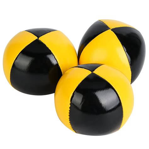 LYUMO 3PCS Yellow Black PU Thud Juggling Balls Clown Playing Juggle ...