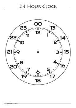 24 Hour Clock Converter Printable : 24 hour clock face template ...