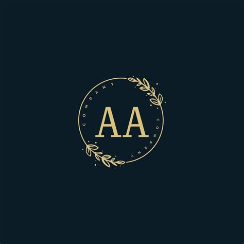 Initial AA beauty monogram and elegant logo design, handwriting logo of ...