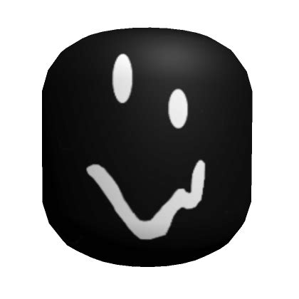 Black Melted Noob Face - Roblox