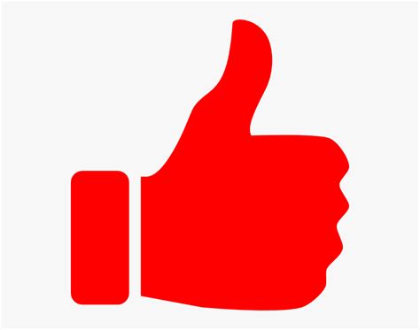 Red Thumbs Up Clipart - Thumbs Up Icon Red, HD Png Download ...