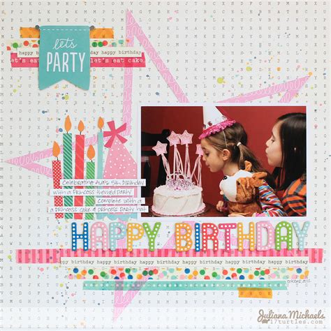 Happy Birthday Scrapbook Page | Pebbles Birthday Wishes - 17turtles ...