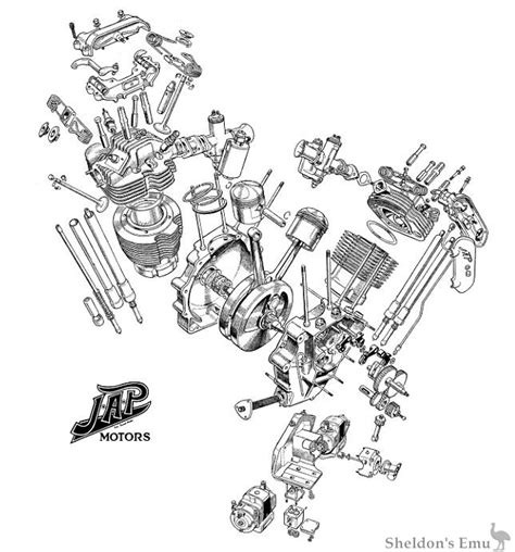 JAP V-Twin Engine Diagram