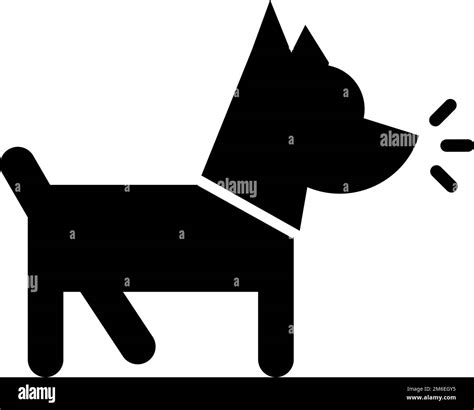 Barking dog silhouette icon. Editable vector Stock Vector Image & Art ...