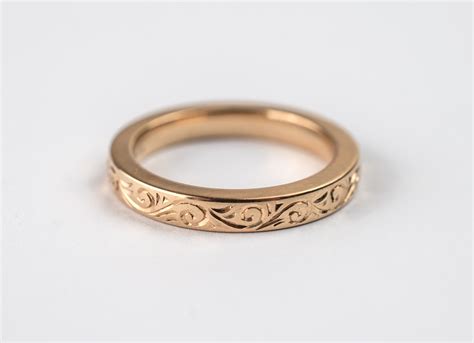 Hand engraved wedding ring - RA Designer Jewellery