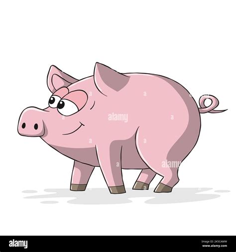 Funny cartoon pig Stock Photo - Alamy