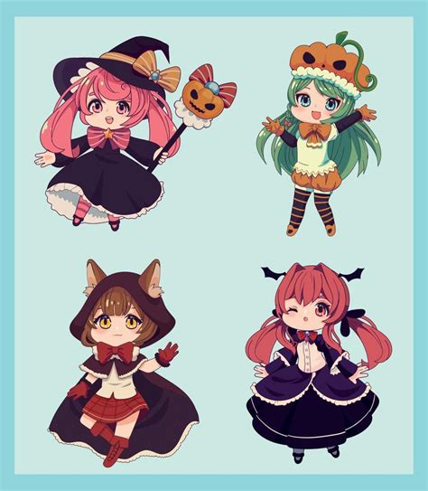 set anime chibi characters 11484427 Vector Art at Vecteezy