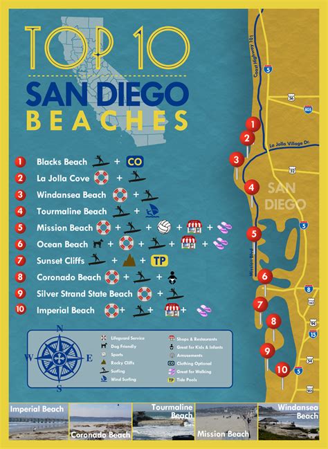 San Diego Coastline Map - Map Of Farmland Cave