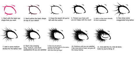 Eyelashes tutorial by EverBlueFae on DeviantArt