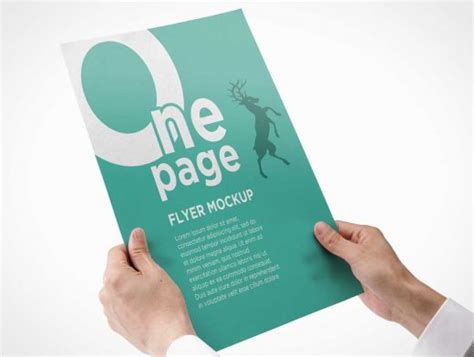 Free Single Flyer In Hand Front Page Mockup | Oceanmockups