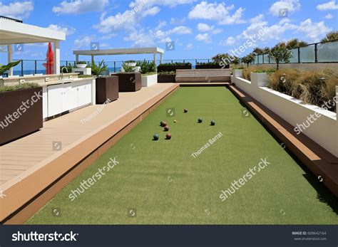 Beautiful Upscale Bocce Ball Court Artificial Stock Photo 609642164 ...