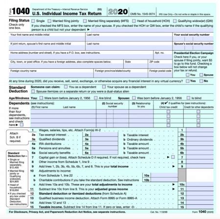 IRS Releases Form 1040 For 2020 Tax Year | Taxgirl