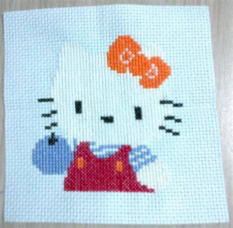 Completed Cross Stitch: 2 Newly Finished Hello Kitty Cross Stitch