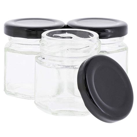 1.5 Ounce Mini Mason Jars with Black Lids (36 Pack) - Walmart.com ...