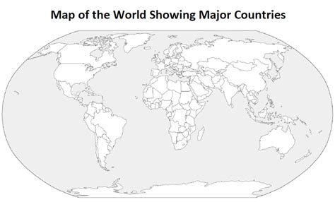 Blank Map Of The World To Print - Gillie Donnamarie