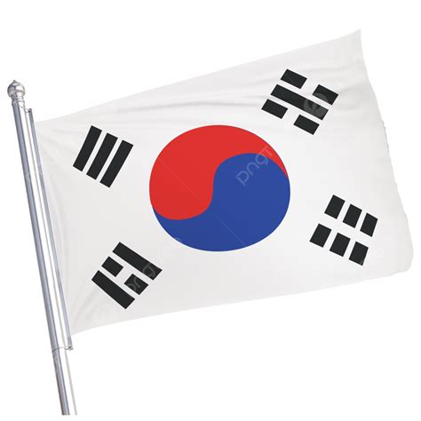 Waving Flag Of South Korea, South Korea, Flag, Waving PNG Transparent ...