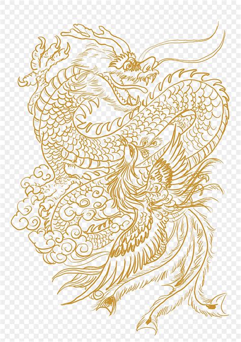 Dragon Phoenix Hd Transparent, Chinese Dragon And Phoenix, Dragon And ...