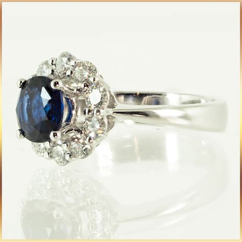 Sapphire & Diamond Halo Ring | ME Jewellers