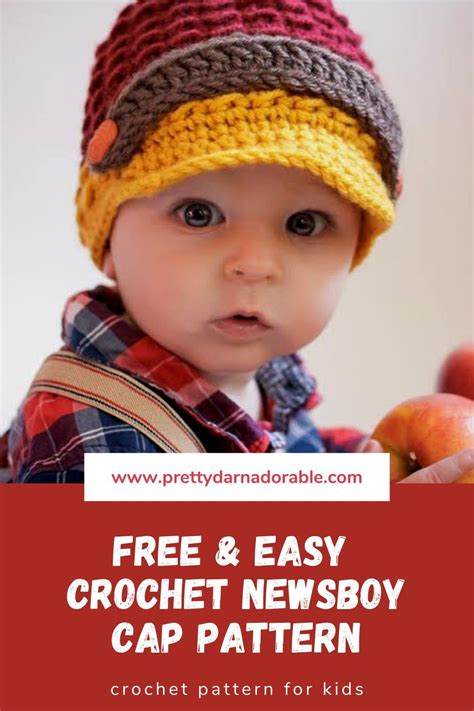 Free crochet baby newsboy cap pattern tiny textures – Artofit