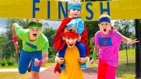 Five Kids Marathon Sport Song + more Children's Songs and Videos - Uohere