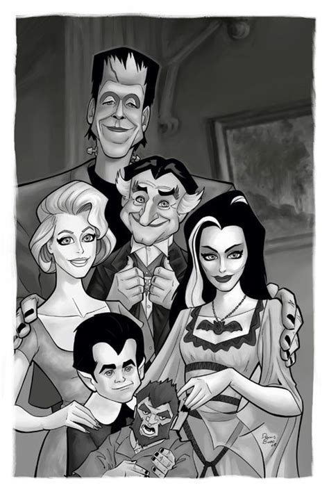 Herman Munster Cartoon | They do make for a cool family portrait ...