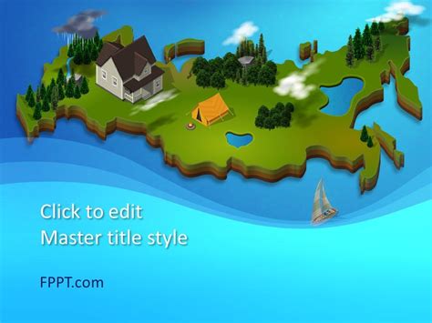 Free 3D Map PowerPoint Template - Free PowerPoint Templates