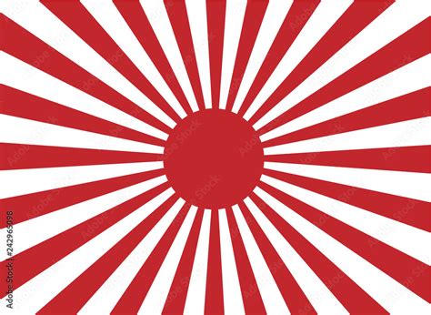 vector of red sun ray of japan rising sun Stock Vector | Adobe Stock