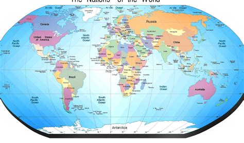 Political map of the world printable