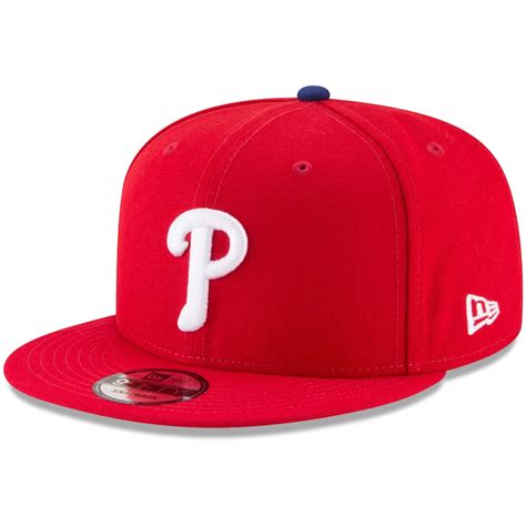 Men's Philadelphia Phillies New Era Red Team Color 9FIFTY Snapback Hat