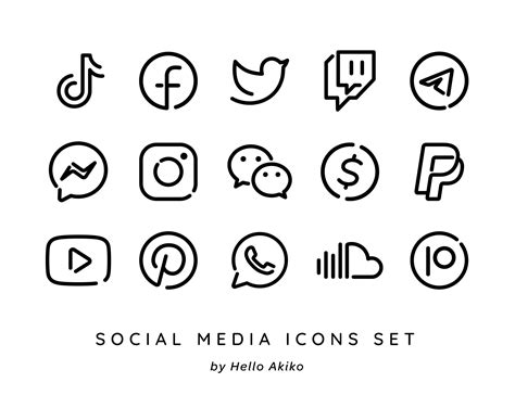 100 Essential Social Media & App Icons / Ios 14 App Icons / Minimalist ...