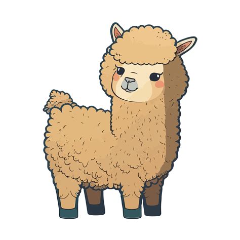 cute alpaca cartoon style 20901589 Vector Art at Vecteezy