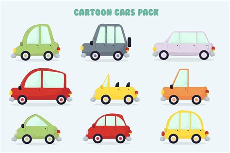 Cartoon Cars Illustration Pack 1828368 Vector Art at Vecteezy