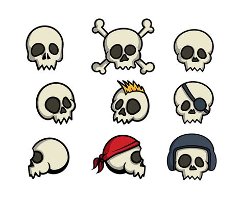 Cartoon Skull Vector Vector Art & Graphics | freevector.com