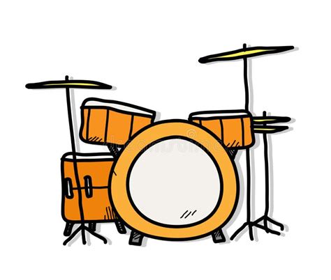 Drum Kit stock vector. Illustration of audio, symbol - 72632206