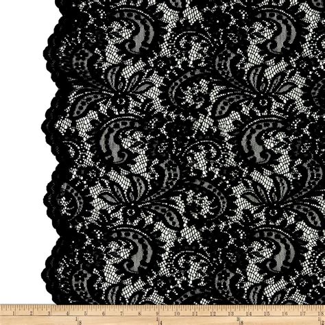 Telio Amelia Lace Black - Discount Designer Fabric - Fabric.com