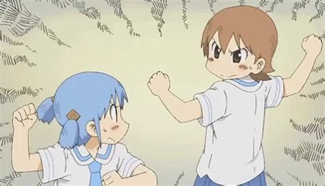 Nichijou Anime GIF - Nichijou Anime Handshake - Discover & Share GIFs