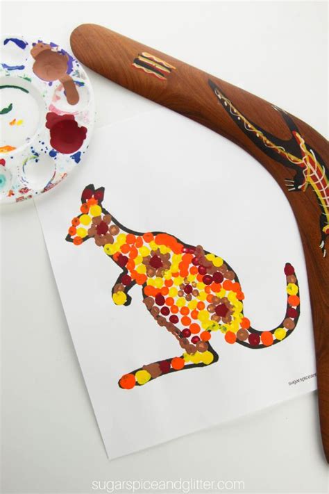 Kids Craft Ideas: Aboriginal Dot Painting (with Video) ⋆ Sugar, Spice ...