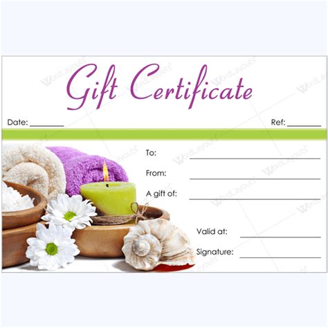 50+ Spa Gift Certificate Designs to Try This Season