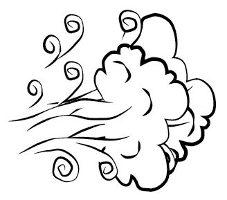 Windy Clipart Black And White