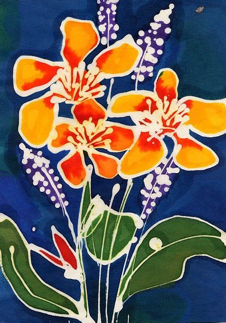 Batik Art | Art - Batik Design | Batik art, Silk art, Flower art