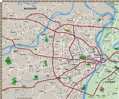 St. Louis metro area map - Ontheworldmap.com